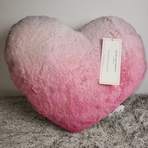 Cupcakes and Cashmere Pink Ombre Heart Pillow NWT